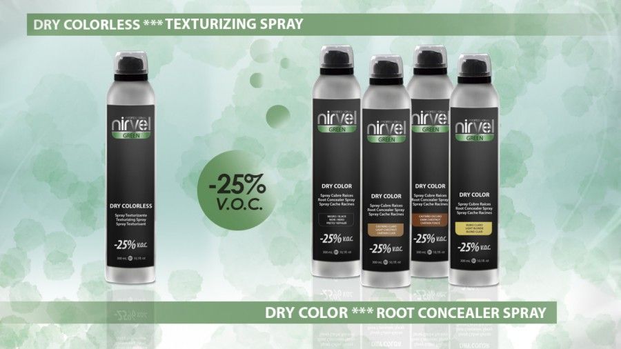 Azonnali hajszínező spray100% őszhaj takarással - Green Nirvel Dry Color